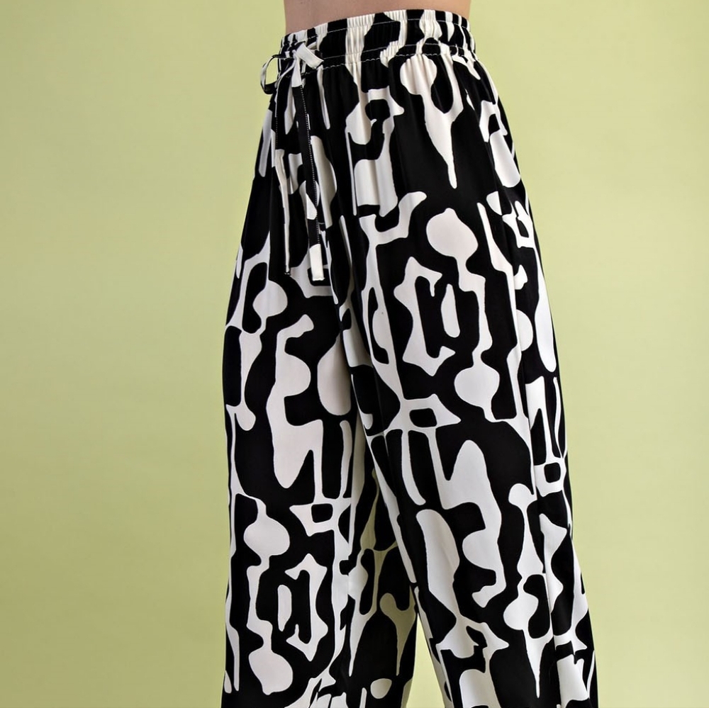 Stylish Black and White Women's Pants